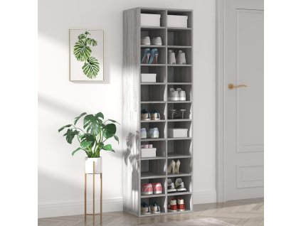 Botník šedý sonoma 54 x 34 x 183 cm kompozitní dřevo 815301