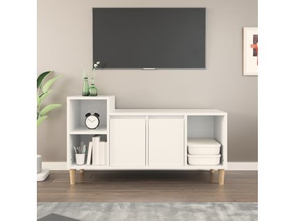 TV skříňka bílá 100x35x55 cm kompozitní dřevo 821172