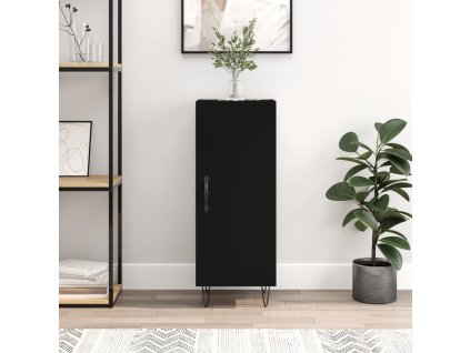 Příborník černý 34,5 x 34 x 90 cm kompozitní dřevo 828533