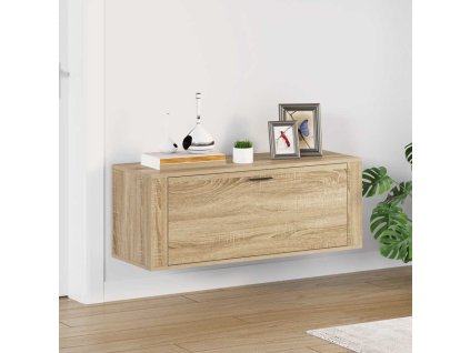 Nástěnný botník dub sonoma 100 x 35 x 38 cm kompozitní dřevo 821023