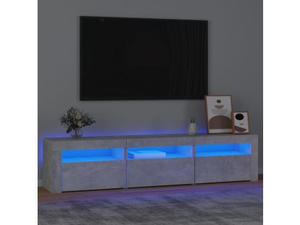 TV skříňka s LED osvětlením betonově šedá 180x35x40 cm 3152757