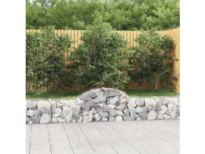 Klenuté gabionové koše 18 ks 200x30x40/60 cm pozinkované železo 3146061