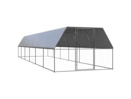 Venkovní klec pro kuřata 3x12x2 m pozinkovaná ocel 3154380