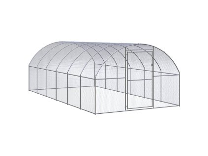 Venkovní klec pro kuřata 3 x 6 x 2 m pozinkovaná ocel 3095465