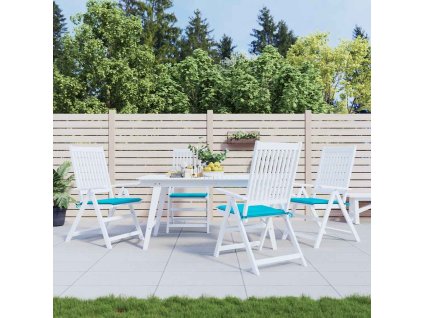 Podušky na zahradní židli 4 ks tyrkysové 40x40x4 cm textil 361030