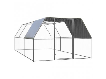 Venkovní klec pro kuřata 3 x 6 x 2 m pozinkovaná ocel 3089325