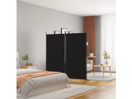 2 dílný paraván bílý 175x180 cm textil 350261