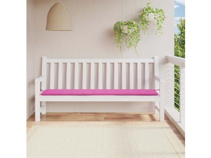 Poduška na zahradní lavici růžová 200x50x4 cm textil 361206