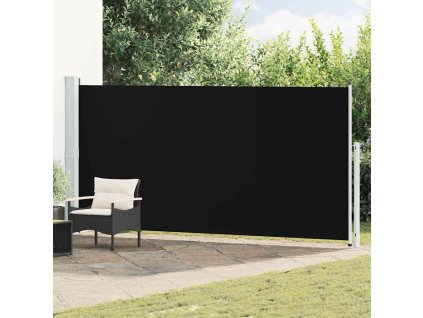 Zatahovací boční markýza 180 x 500 cm černá 313405
