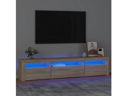 TV skříňka s LED osvětlením dub sonoma 195 x 35 x 40 cm 3152740