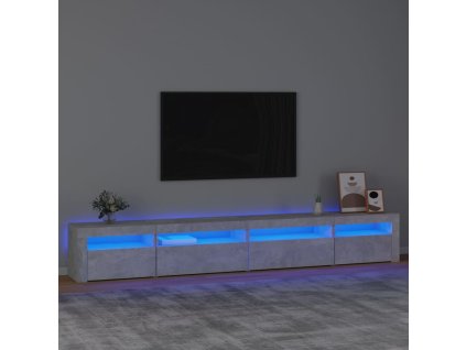 TV skříňka s LED osvětlením betonově šedá 270 x 35 x 40 cm 3152749