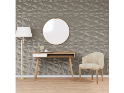 Nástěnné panely 48 ks betonově šedé 50x50 cm XPS 12 m² diamant 356928