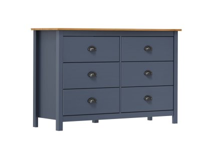 Příborník Hill šedý 125 x 40 x 80 cm masivní borové dřevo 288985