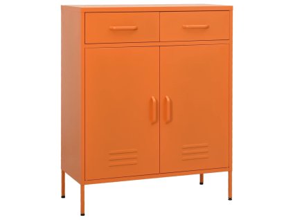 Úložná skříň oranžová 80 x 35 x 101,5 cm ocel 336156