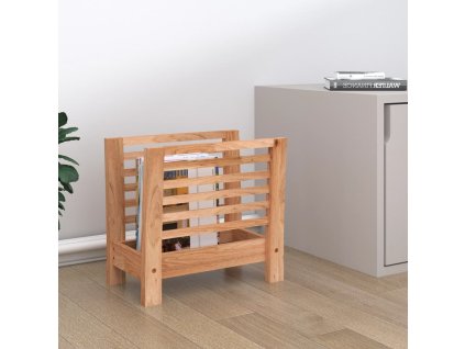 Stojan na časopisy 40 x 26,5 x 38,5 cm masivní ořechové dřevo 350348