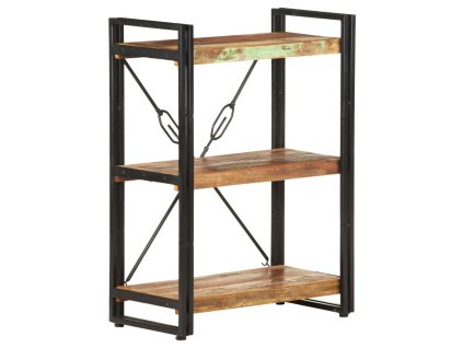Knihovna se 3 policemi 60x30x80 cm masivní recyklované dřevo 320631