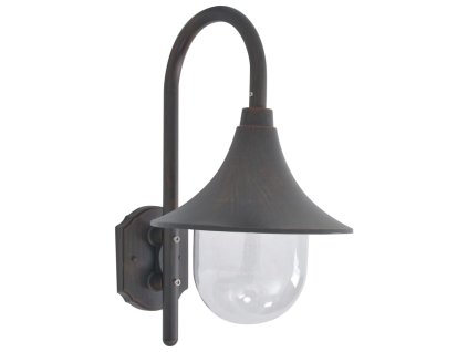 Zahradní nástěnná lampa E27 42 cm hliníková bronzová 44213
