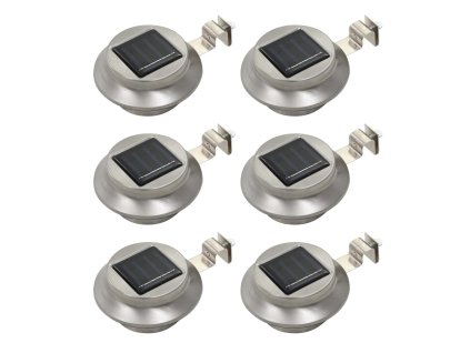 Zahradní solární lampy 6 ks LED kulaté 12 cm bílé 44467