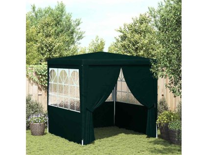 Profi party stan s bočnicemi 2,5 x 2,5 m zelený 90 g/m² 48534