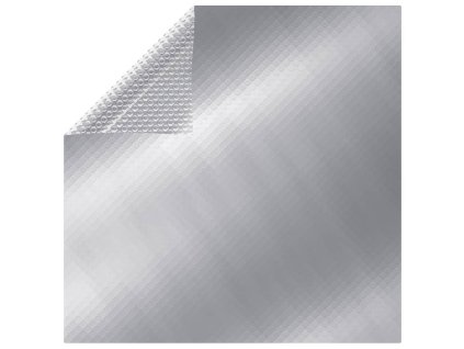 Obdélníkový kryt na bazén 500 x 300 cm PE stříbrný 93101