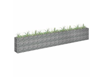 Gabionový vyvýšený záhon pozinkovaná ocel 360 x 30 x 60 cm 145642