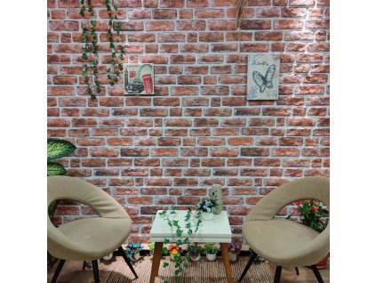 3D nástěnné panely design tmavě hnědé cihly 10 ks EPS 149578