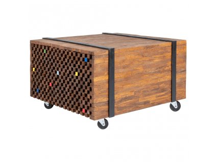 Odkládací stolek, teak, 60x60x38 cm 244515