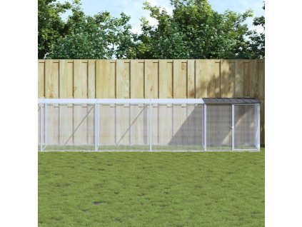 Klec pro kuřata se střechou antracitová 803 x 98 x 90 cm ocel 3189042