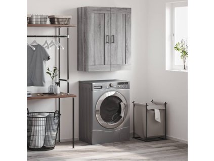 Nástěnná skříňka šedá sonoma 69,5 x 34 x 90 cm kompozitní dřevo 830394