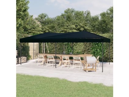 Skládací party stan černý 3 x 6 m 93539