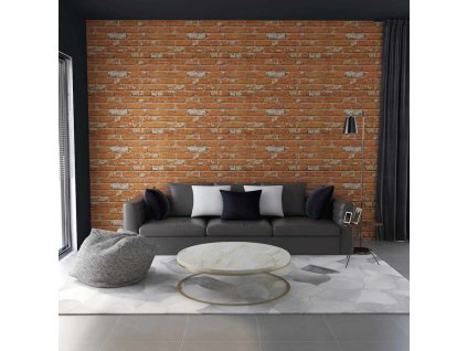 3D nástěnné panely design světle hnědé cihly 10 ks EPS 147198