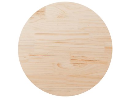 Stolní deska Ø 90 x 2,5 cm masivní borové dřevo 813650