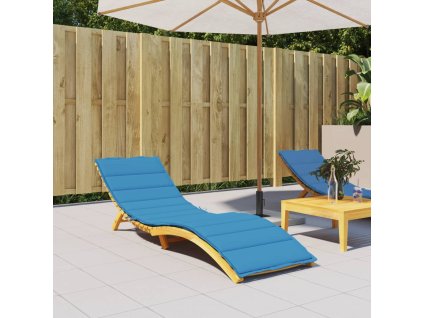 Poduška na lehátko modrá 200 x 60 x 3 cm oxfordská látka 314207