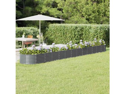 Vyvýšený záhon pozinkovaná ocel 512x80x36 cm antracitový 318941