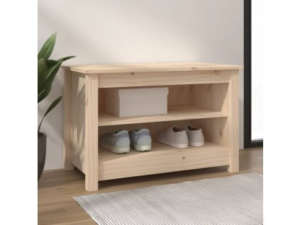 Lavice s botníkem 70 x 38 x 45,5 cm masivní borovice 813769