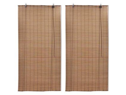 Zatemňovací rolety z bambusu 2 ks 150 x 220 cm hnědé 3057521