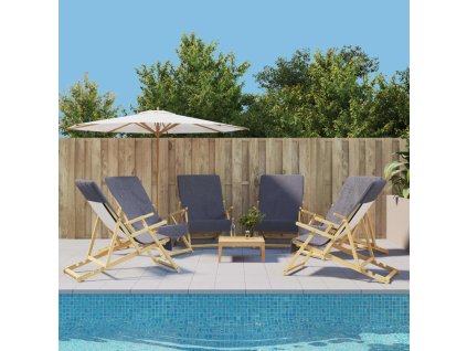 Plážové osušky 6 ks antracitové 60 x 135 cm textil 400 GSM 3157055