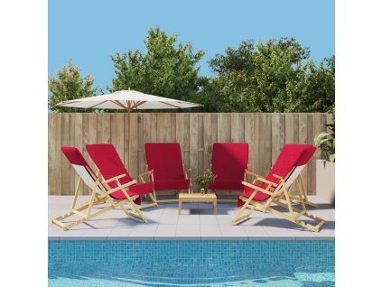 Plážové osušky 6 ks vínové 60 x 135 cm textil 400 GSM 3157057