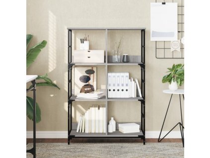 Knihovna šedá sonoma 78,5 x 33 x 117,5 cm kompozitní dřevo 835252