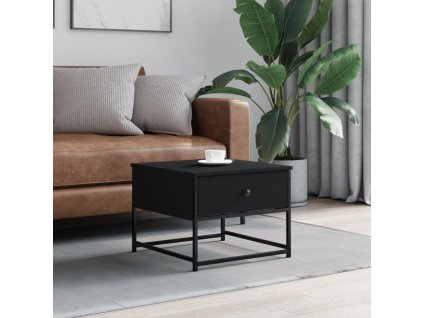 Konferenční stolek černý 51 x 51 x 40 cm kompozitní dřevo 833975