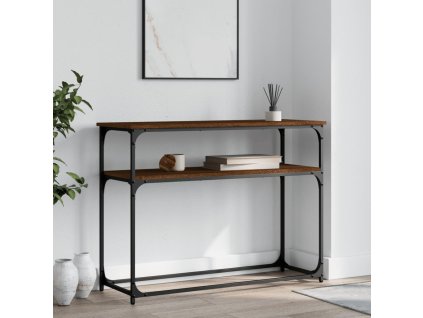 Konzolový stolek hnědý dub 100 x 35,5 x 75 cm kompozitní dřevo 834069