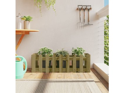 Vyvýšený záhon plotový design 100x30x30cm impregnovaná borovice 832476