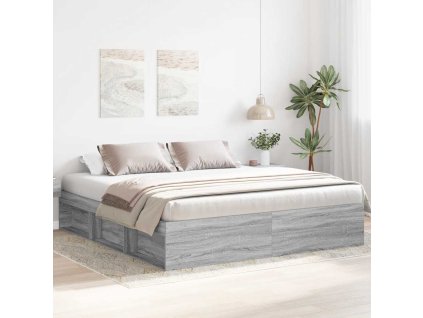Rám postele šedý sonoma 180 x 200 cm Super King Size 3203885