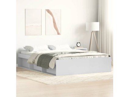 Rám postele bílý 150 x 200 cm King Size 3203866