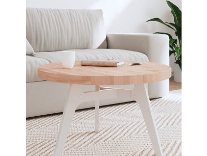 Stolní deska Ø 70 x 4 cm kulatá masivní bukové dřevo 355924