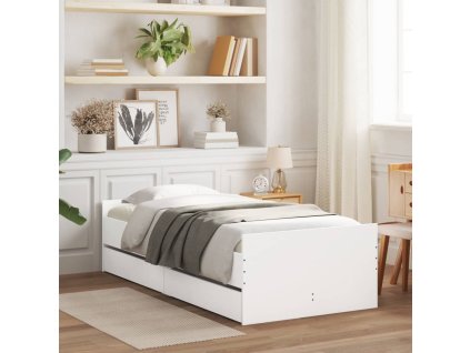 Rám postele se zásuvkami bílý 90 x 190 cm 3207378