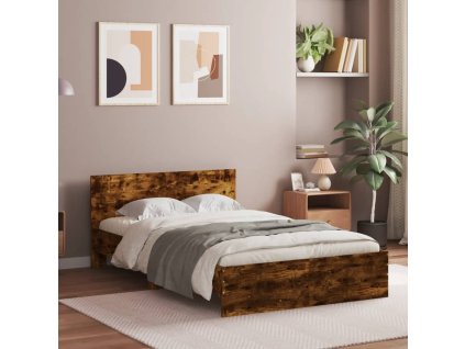 Rám postele s čelem kouřový dub 120 x 200 cm 3207494