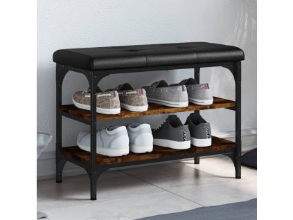 Lavice s botníkem kouřový dub 62 x 32 x 47 cm kompozitní dřevo 835154