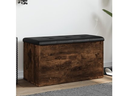 Úložná lavice kouřový dub 82 x 42 x 45 cm kompozitní dřevo 835051