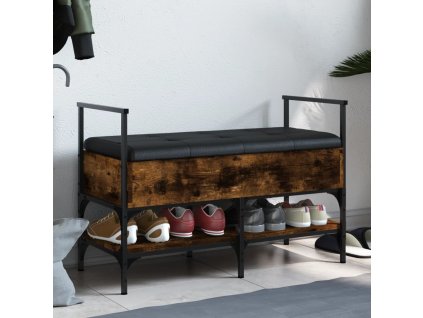 Lavice s botníkem kouřový dub 85,5x42x57,5 cm kompozitní dřevo 835231